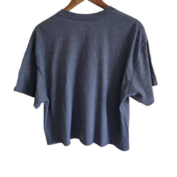 Denver Broncos Cropped T-Shirt Womens XL NFL Football Short Sleeve Blue Fall - Picture 2 of 3